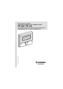 Mode d’emploi Junkers FR 110 Thermostat