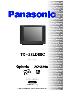 Bedienungsanleitung Panasonic TX-28LD80C Fernseher