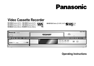 Manual Panasonic NV-HV50 Video recorder