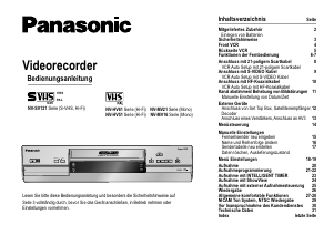 Bedienungsanleitung Panasonic NV-MV16Senies Videorecorder