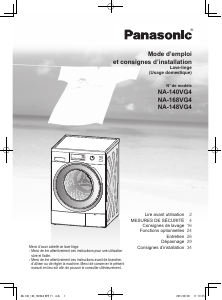 Mode d’emploi Panasonic NA-140VG4 Lave-linge