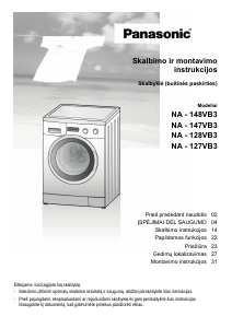 Vadovas Panasonic NA-147VB3 Skalbimo mašina