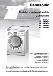 Vadovas Panasonic NA-147VB4 Skalbimo mašina