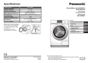 Brugsanvisning Panasonic NA-148XS1 Vaskemaskine