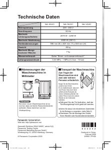 Bedienungsanleitung Panasonic NA-14VA1 Waschmaschine