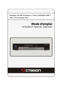 Mode d’emploi Octagon SF 1028P HD Noblence Récepteur numérique