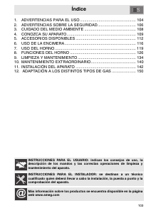 Manual de uso Smeg A1BL-7 Cocina