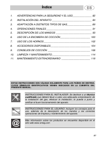 Manual de uso Smeg CS120A-6 Cocina