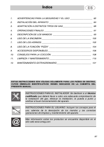 Manual de uso Smeg CS122-6 Cocina