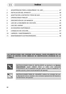 Manual de uso Smeg CS18A-5 Cocina