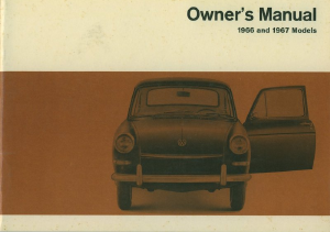 Bruksanvisning Volkswagen Squareback Sedan (1966)