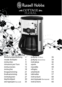 Manual de uso Russell Hobbs 18514-56 Cottage Floral Digital Máquina de café