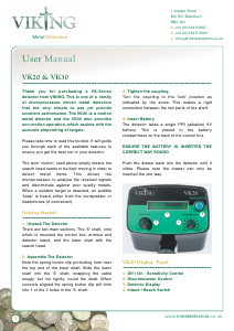 Handleiding Viking VK20 Metaaldetector