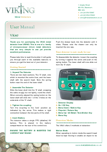 Manual Viking VK40 Metal Detector