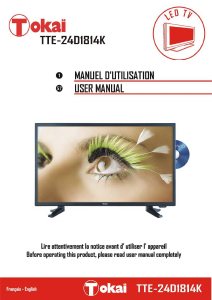 Mode d’emploi Tokaï TTE-24K2014K Téléviseur LED