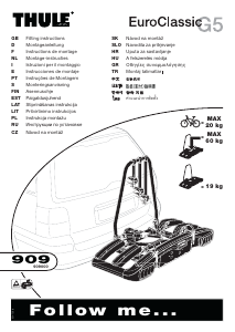 Руководство Thule EuroClassic G5 909 Устройство для перевозки велосипедов