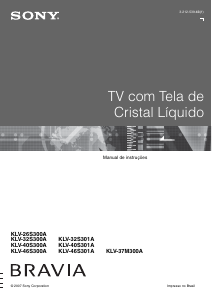 Manual Sony Bravia KLV-40S300A Televisor LCD
