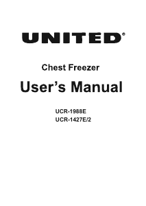 Εγχειρίδιο United UCR-1988E Καταψύκτης