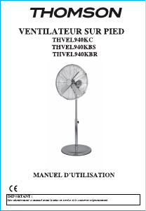 Mode d’emploi Thomson THVEL940KBR Ventilateur