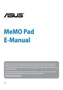 Handleiding Asus MeMO Pad Tablet