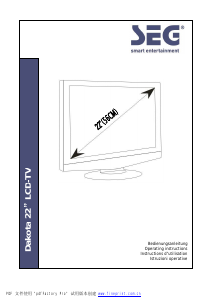 Manuale SEG Dakota LCD televisore