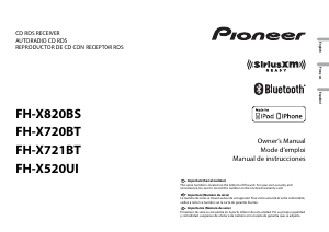 Manual de uso Pioneer FH-X720BT Radio para coche