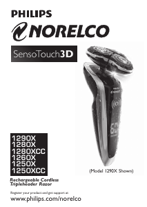 Bruksanvisning Philips-Norelco 1250X SensoTouch 3D Rakapparat