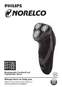Bruksanvisning Philips-Norelco PT729 Rakapparat