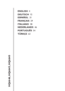 Mode d’emploi Philips HQ6640 Rasoir électrique
