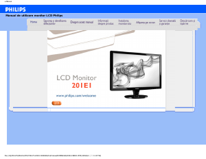 Manual Philips 201E1 Monitor LCD