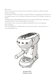 Mode d’emploi Smeg ECF01BLEU Machine à expresso