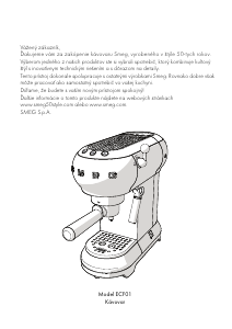 Návod Smeg ECF01PGEU Presovač
