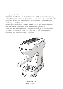 Bedienungsanleitung Smeg ECF01RDEU Espressomaschine