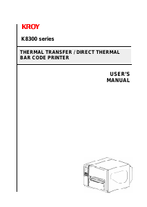 Manual Kroy K8300 Label Printer