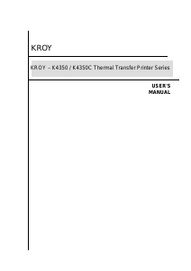 Manual Kroy L4350 Label Printer