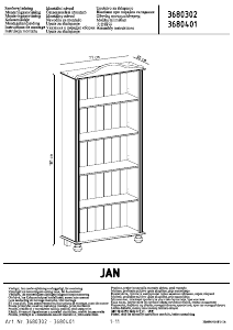 Manual JYSK Gjerlev (76x179x30) Bookcase