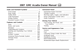 Handleiding GMC Acadia (2007)