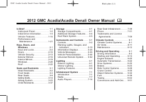 Handleiding GMC Acadia (2012)