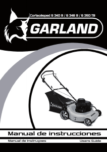 Manual de uso Garland G 350 TB Cortacésped