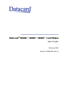 Manual Datacard SD460 Label Printer