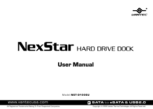 Manual Vantec NST-D100SU NexStar Hard Drive Dock