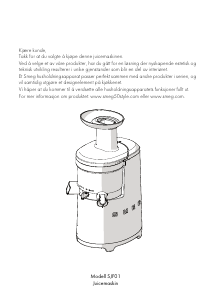 Bruksanvisning Smeg SJF01PBEU Saftpresse