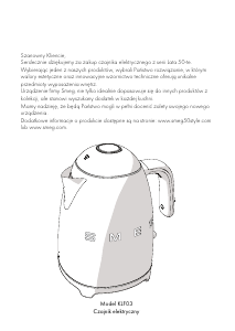 Instrukcja Smeg KLF03PBEU Czajnik