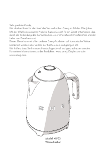 Bedienungsanleitung Smeg KLF03RGEU Wasserkocher