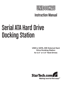 Manual StarTech UNIDOCK2U Hard Drive Dock