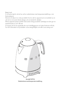 Bruksanvisning Smeg KLF04BLEU Vattenkokare