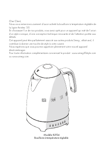 Mode d’emploi Smeg KLF04BLEU Bouilloire