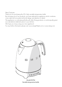 Manual Smeg KLF04PGEU Kettle