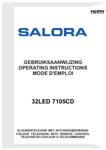 Handleiding Salora 32LED7105CD LED televisie