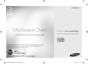 Manual Samsung MC28H5013 Microwave